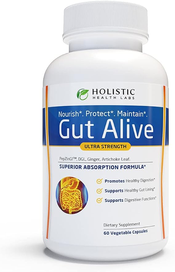 Holistic Health Labs Gut Alive – Digestive Support, 60 Capsules
