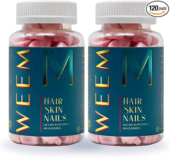 WEEM Hair, Skin & Nails Gummies – Extra Strength, 2 Pack
