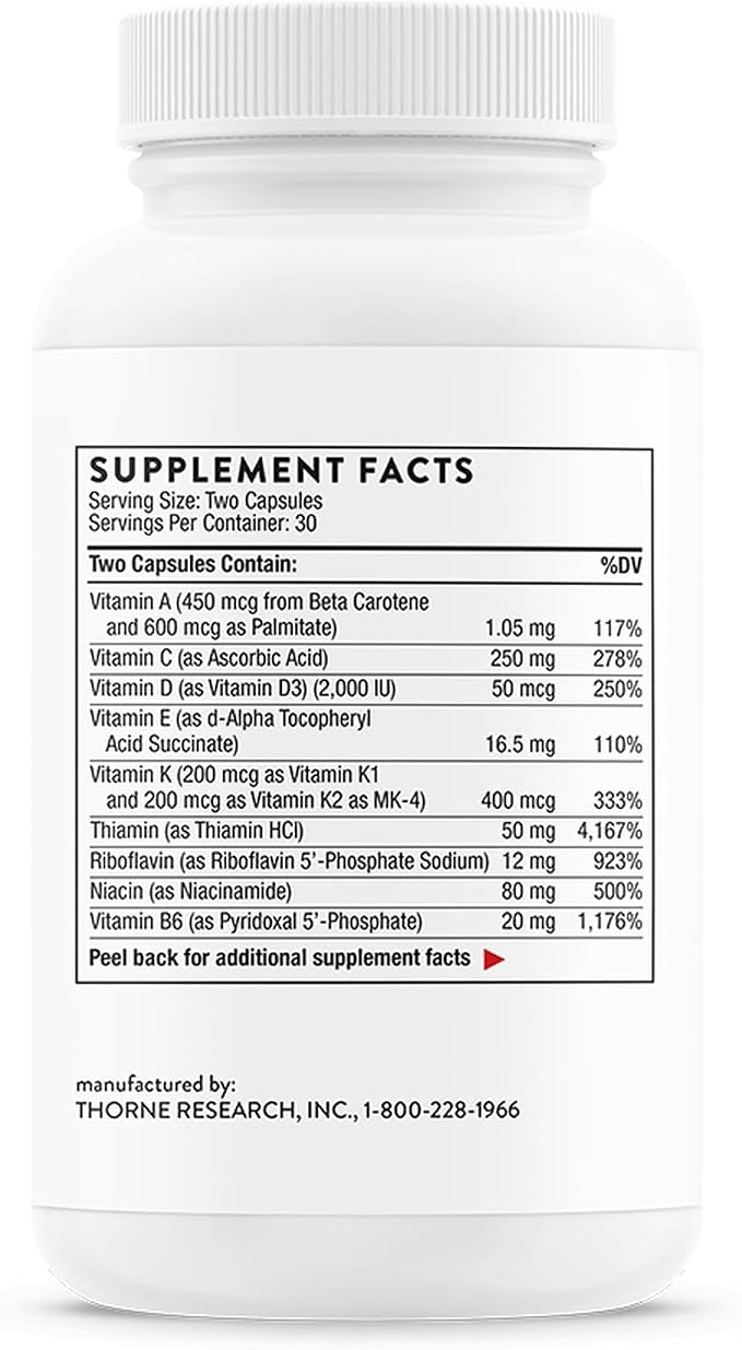 Thorne Basic Nutrients 2 Capsules Per Day 60 Capsules