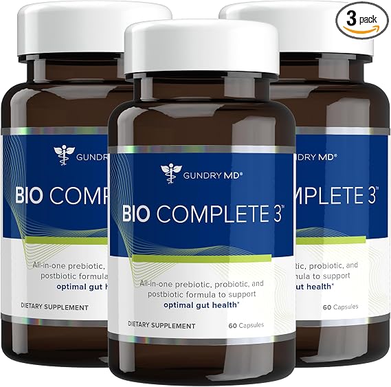 Gundry MD Bio Complete 3, 3-in-1 Probiotics, Pre & Postbiotics, 90 Servings