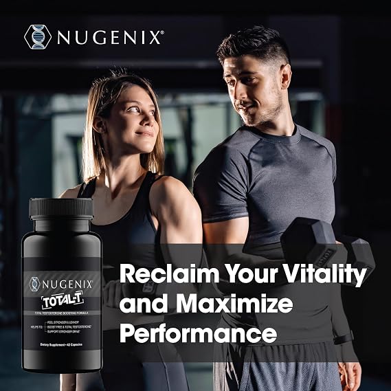 Nugenix Total-T, Free and Total Testosterone Booster for Men, 42 Count