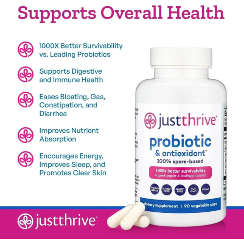 Probiotic & Antioxidant – Spore-Based Gut & Immune Support, 90 Ct
