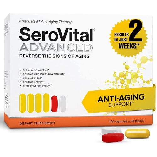 Advanced Anti-Aging Support Supplement – Energy, Skin & Sleep Wellness Formula – 120 Capsules + 60 Tablets