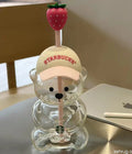 Starbucks Bearista Bear Cup Tumblers Strawberry Topper Baseball Cap
