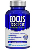 Focus Factor Brain Supplement Memory Concentration Multivitamin 180 Tablets