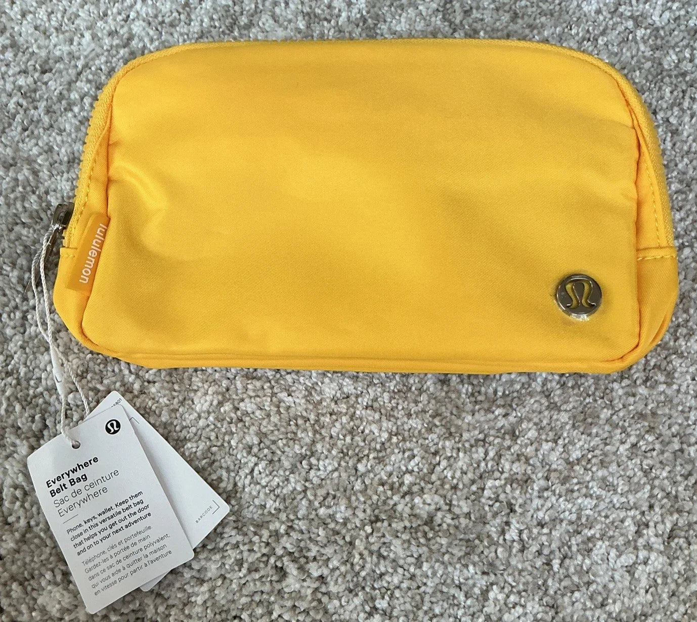 Lululemon Everywhere Belt Bag 1L – Yellow Crossbody Waist Bag for Everyday Use