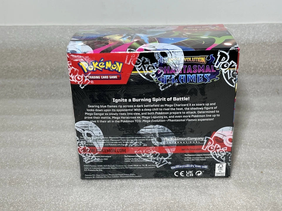 Pokémon TCG Mega Evolution Phantasmal Flames Booster Box – Brand New Factory Sealed