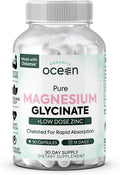 Chelated Magnesium Glycinate + Zinc – Daily Relaxation & Muscle Wellness Capsules 90 Count | Organics Ocean Pure
