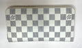 Louis Vuitton Damier Azur Zippy Zip Around Long Wallet Purse White