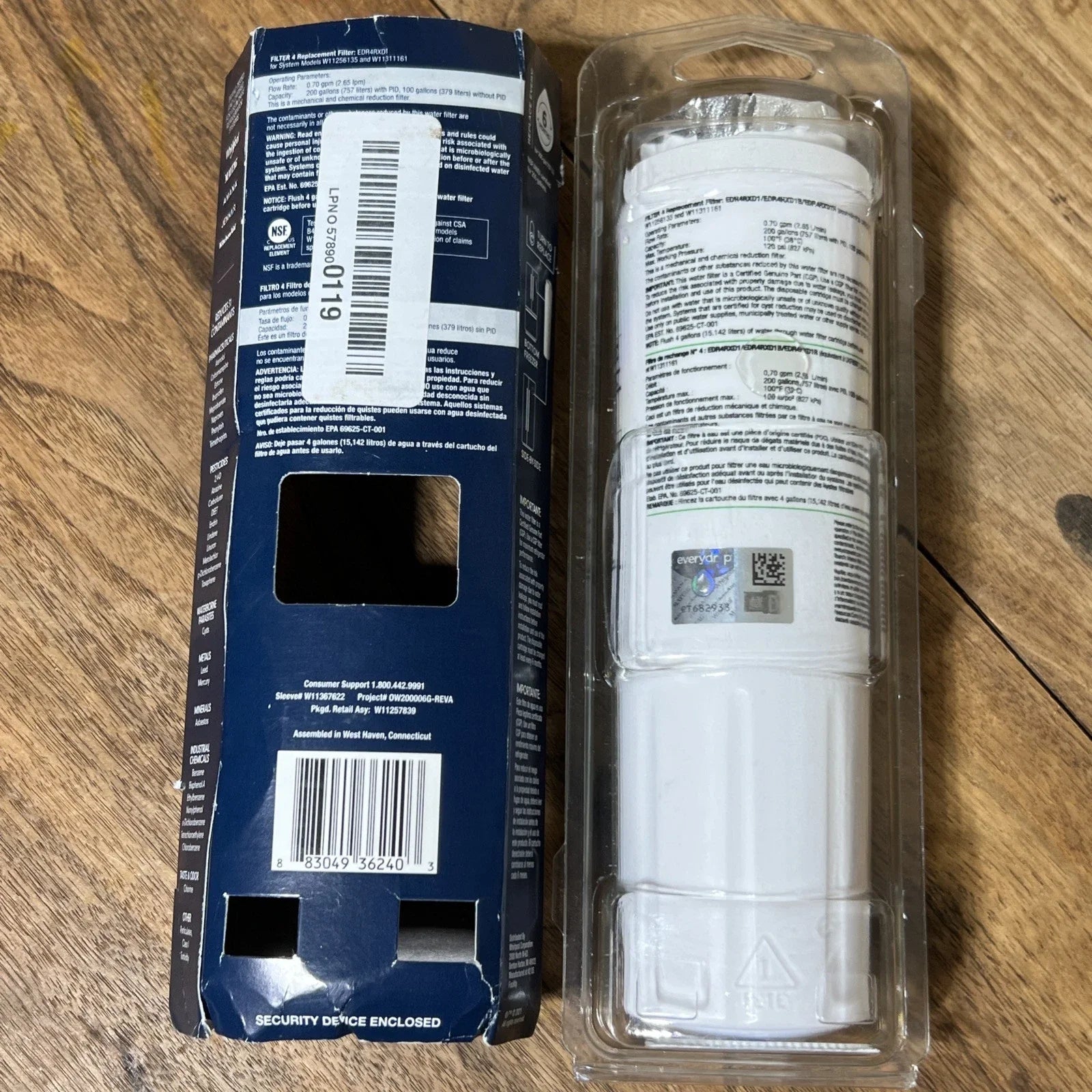 Replacement Refrigerator Ice & Water Filter 4 - EDR4RXD1 Sealed Fits Everydrop