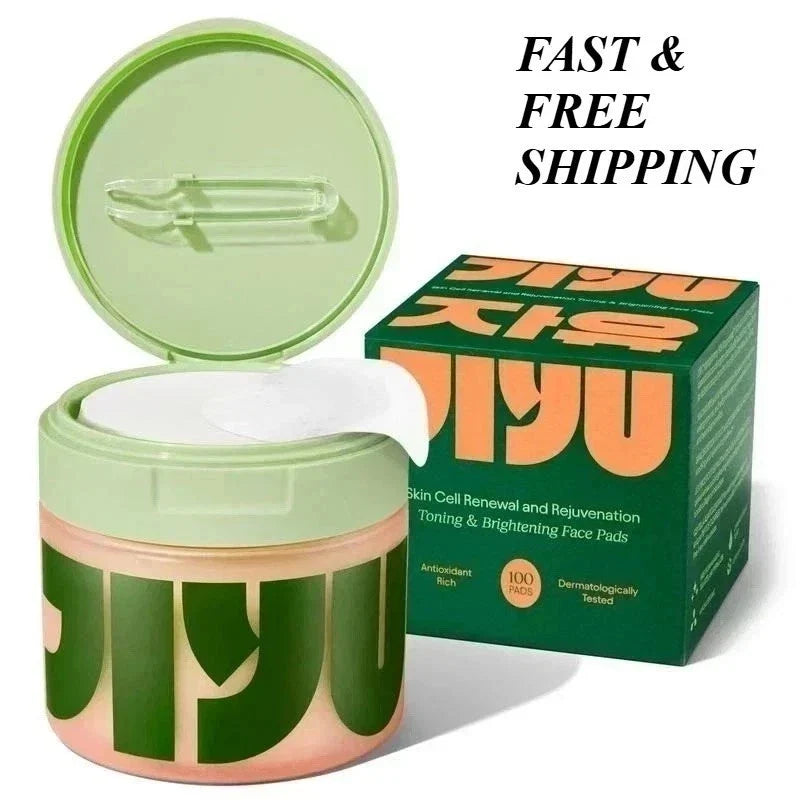 JIYU Korean Skincare Anti-Aging Toner Pads dark Spot Wrinkle Minimizing 100pads