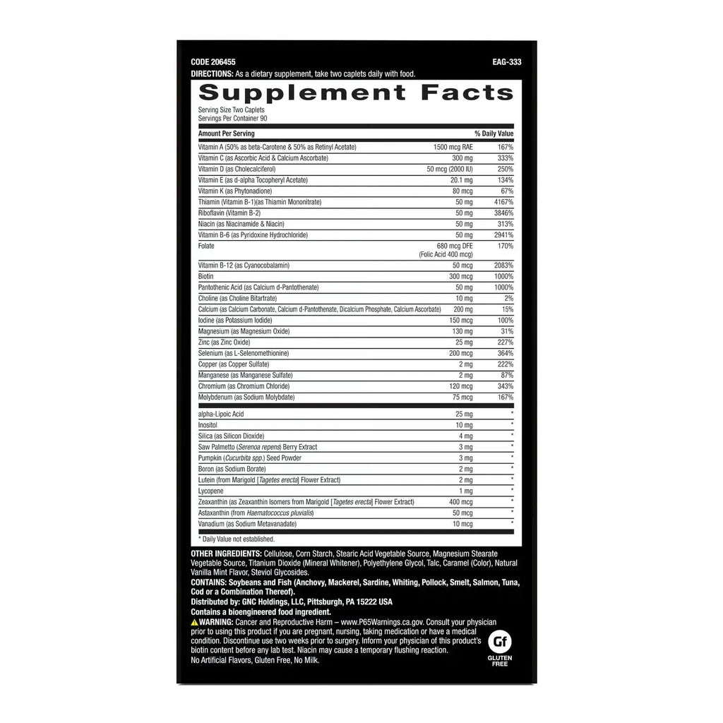 Men's Daily Multivitamin Supplement – Immune & Energy Support – Antioxidant Formula – 180 Tablets – New Sealed