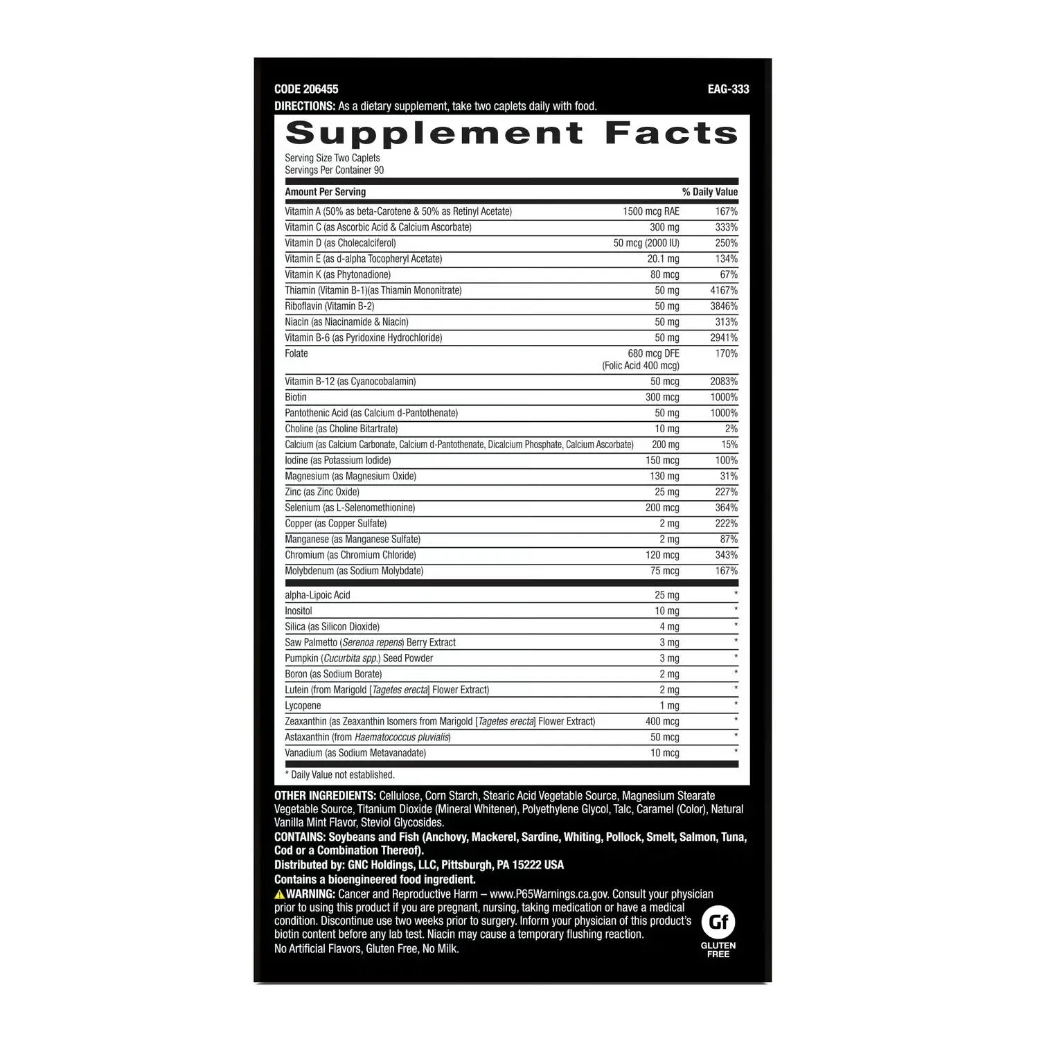 Men's Daily Multivitamin Supplement – Immune & Energy Support – Antioxidant Formula – 180 Tablets – New Sealed