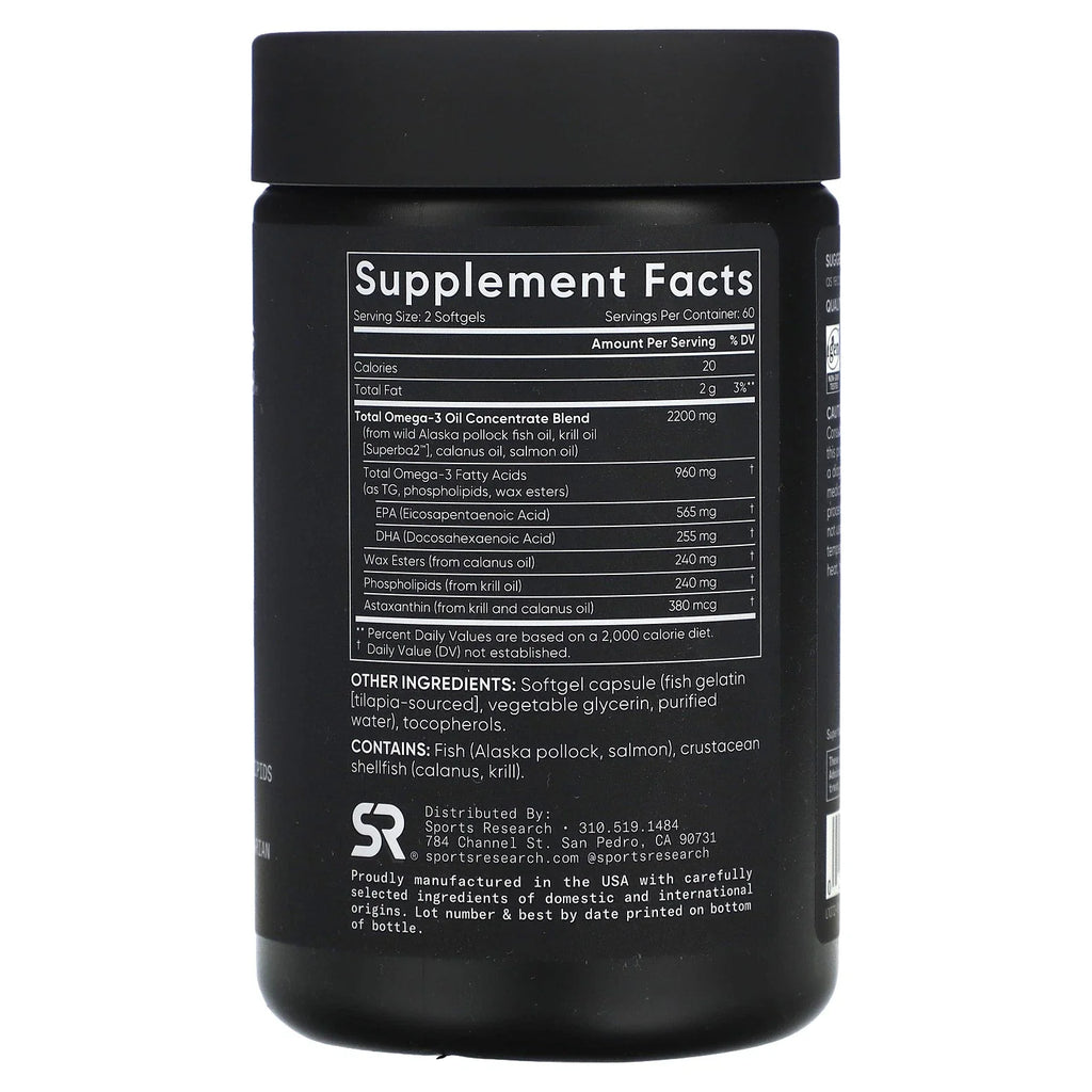 Premium Omega-3 Fish Oil Capsules – High Strength EPA & DHA Support for Heart & Brain Health | 120 Softgels