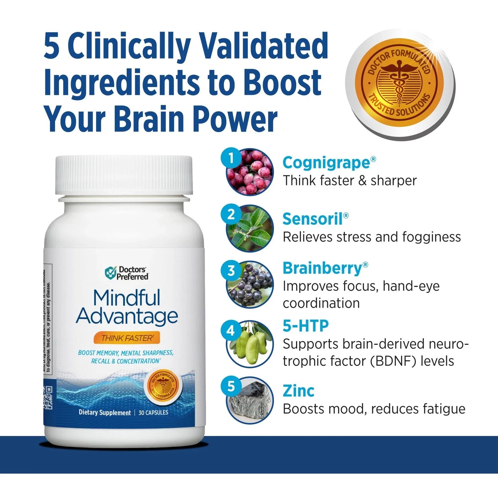 Mindful Advantage Brain Supplements for Memory and Focus