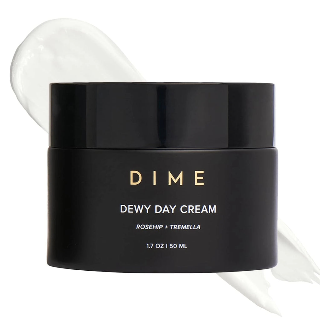 DIME Beauty Dewy Day Cream, Morning Face Moisturizer with Rosehip Oil and Tremel