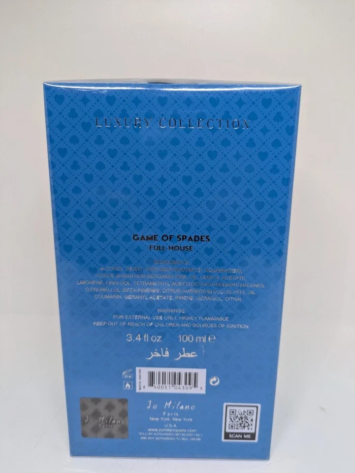 Jo Milano Game Of Spades FULL-House 3.4oz-100mL NEW