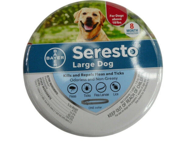 Seresto Flea & Tick Collar for Large Dogs (Over 18 lbs) – 8 Month Protection