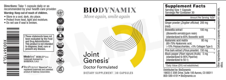 Joint Genesis by BioDynamix – Joint Support & Mobility Supplemen