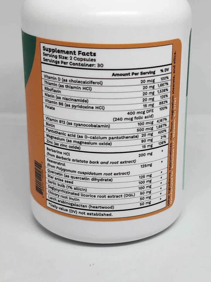 Emma Relief Supplement by Konscious Solution for Gut Health Issues 60 capsules