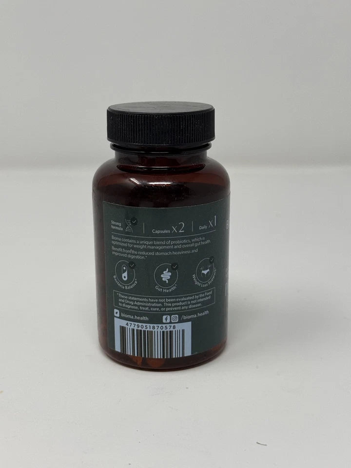 Bioma Probiotics for Digestive Health 3 In 1 Gut Health Probiotic Capsules -60ct