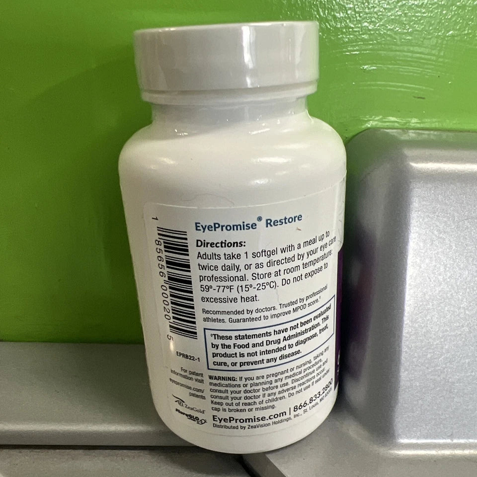 EyePromise Restore Supplement - 60 Softgel Capsules Containing Lutein, Vitami...